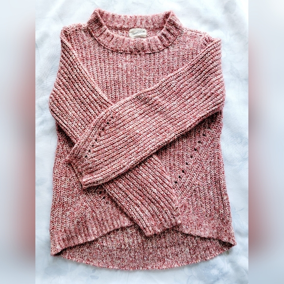 Universal Thread Women's Chunky Knit Cotton/Wool Blend Sweater, Pink, Medium - Picture 2 of 12